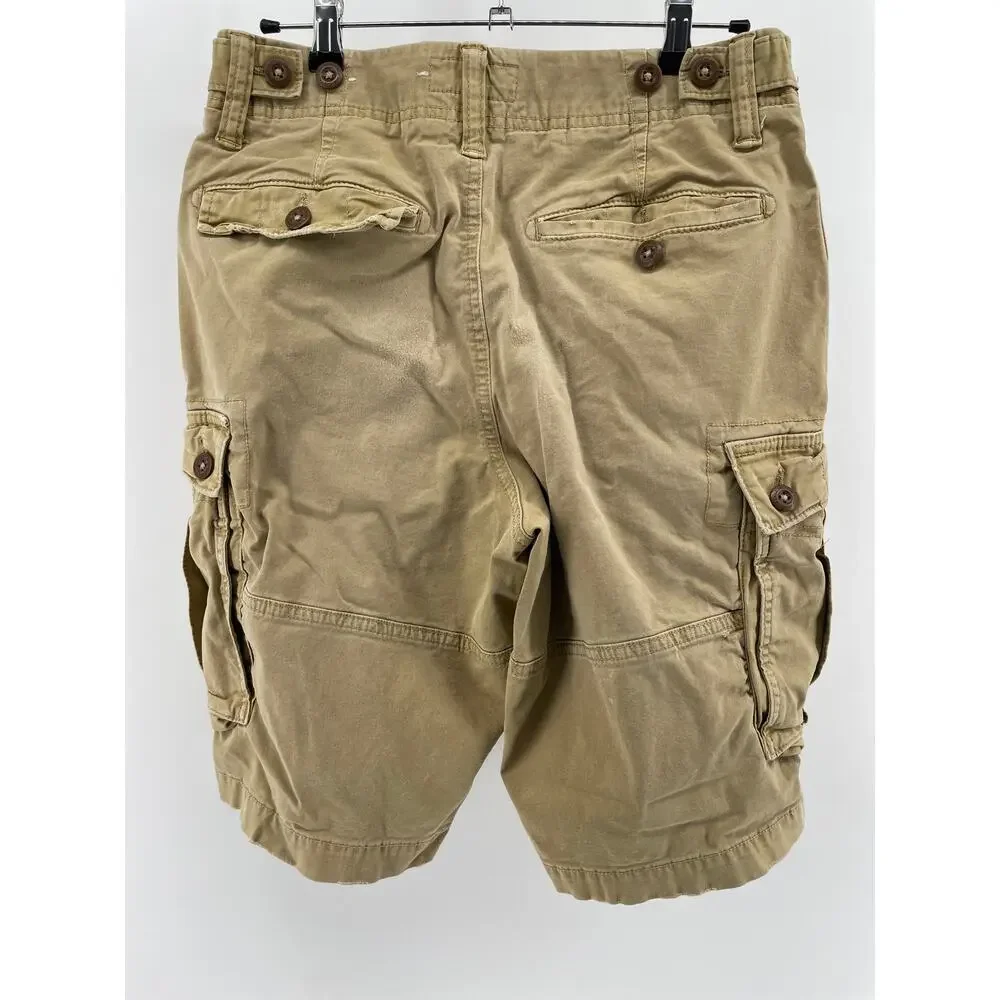 American Eagle Cargo Shorts Men’s 30 Khaki Longer Length Next Level Stretch